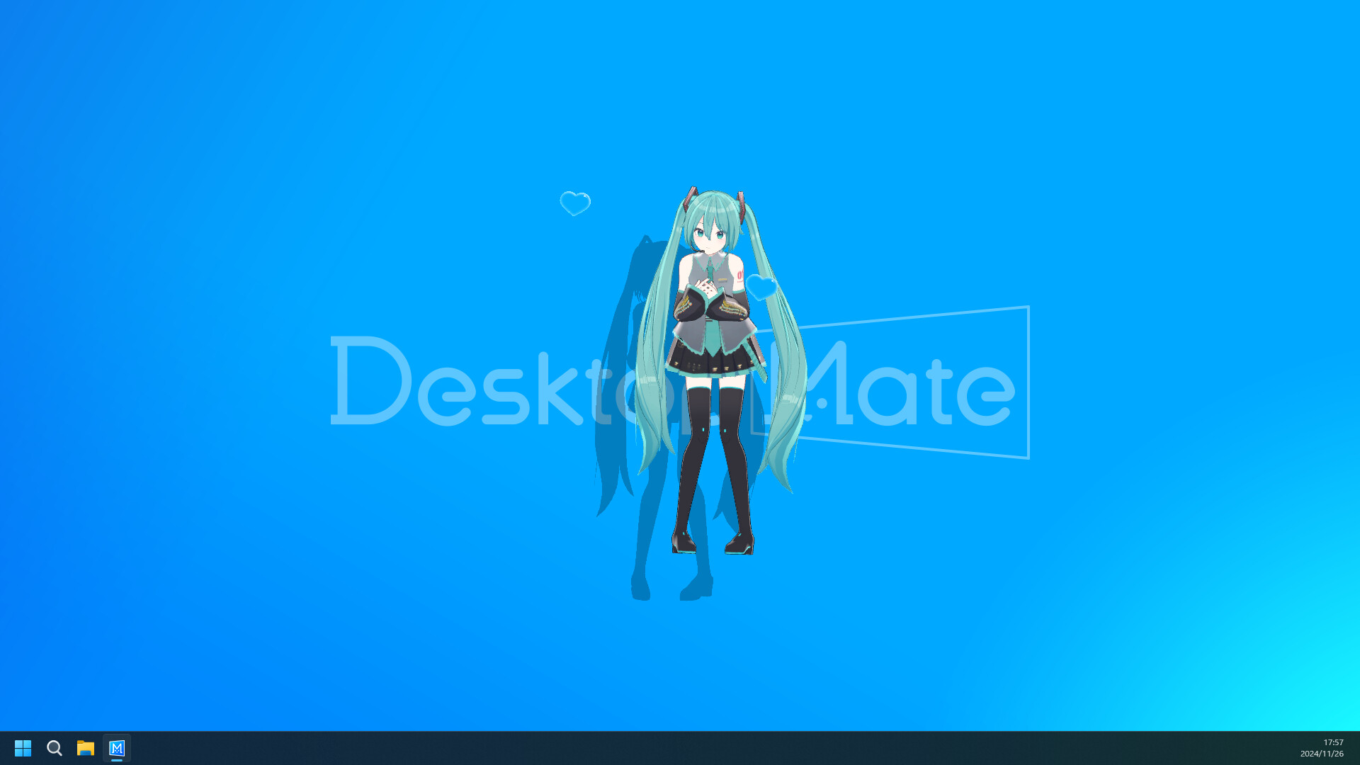 Desktop Mate character standing on a desktop.