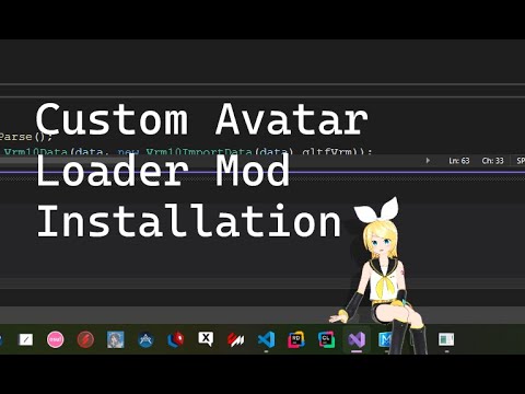 Custom Avatar Loader video tutorial showing a VRM character in Desktop Mate.