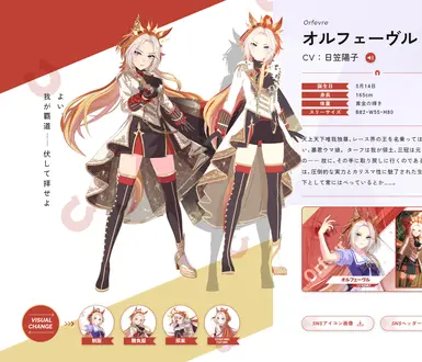 Orfevre - Uma Musume Desktop Mate mod preview uploaded by reo on Nexus Mods.