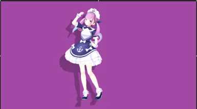 Minato Aqua Desktop Mate mod preview uploaded by Neko on Nexus Mods.